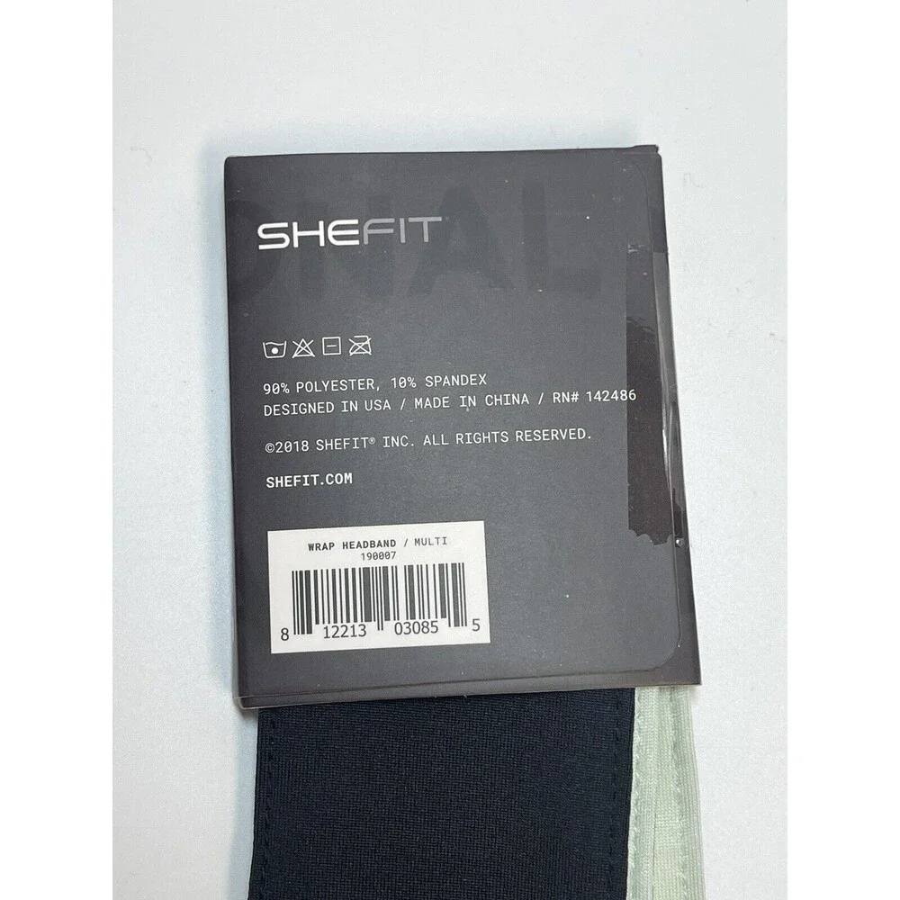 SHEFIT Wrap Headband In Black & Mint New